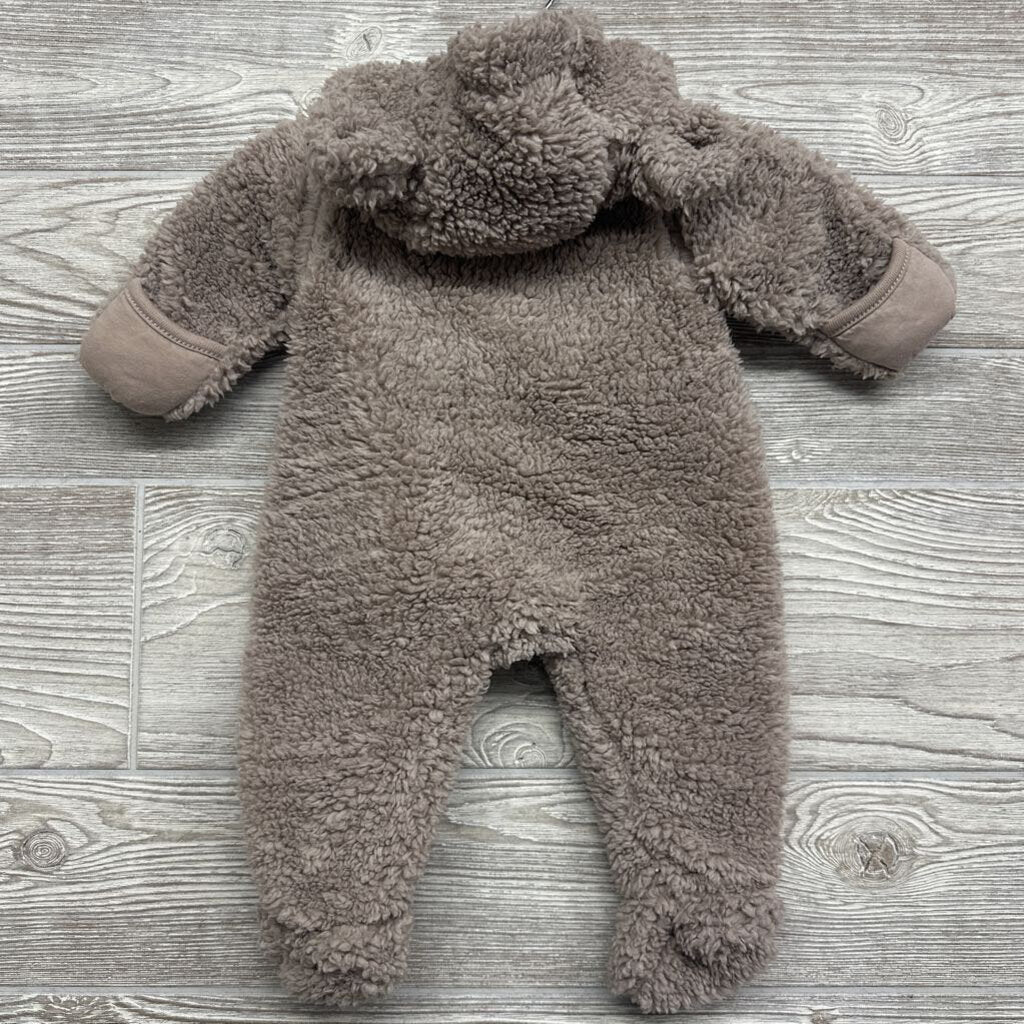 Faux Shearling Overall Bunting