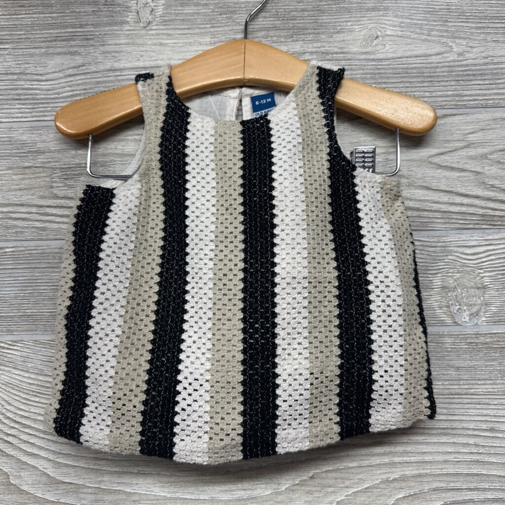 Crochet Overlay Tank Top & Shorts Stripes