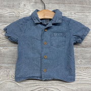 Chambray Button Up Shirt, Bodysuit & Shorts Pineapples