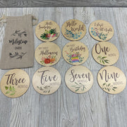 Wooden Milestone Disks