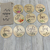 Wooden Milestone Disks