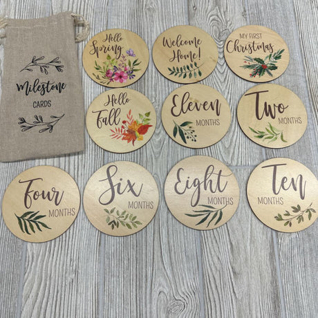 Wooden Milestone Disks