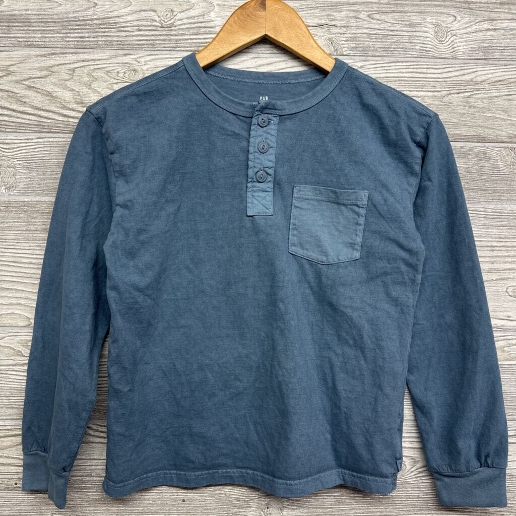 LS Weathered Henley Shirt Chest Pocket