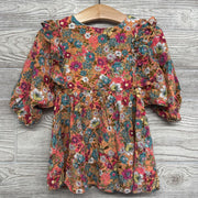 LS Dress Flowers Flutter Sleeve