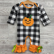Romper Buffalo Plaid & Pumpkin