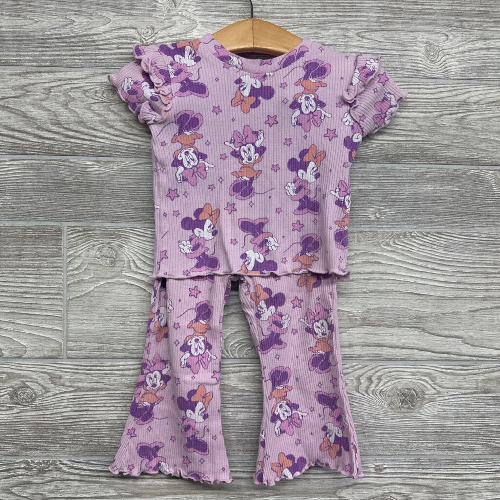 Lettuce Trim Ribbed Shirt & Pants Minnie Mouse