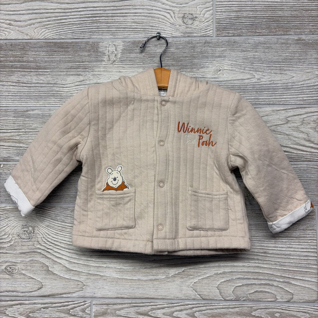 Quilted Button Up Jacket Winnie The Pooh