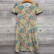 Faux Button Up Ribbed Dress Flowers