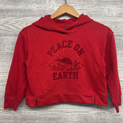 Cropped Pullover W/ Hood Peace On Earth