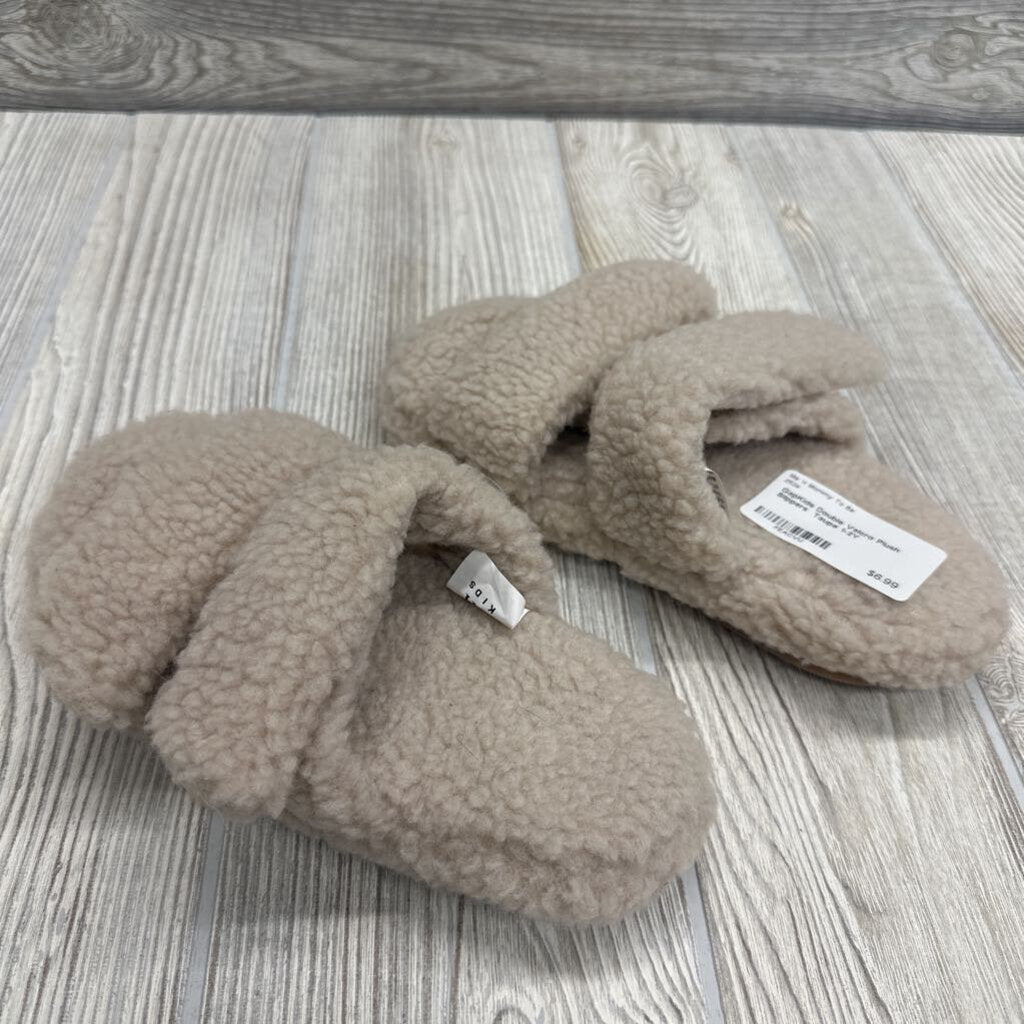 Double Velcro Plush Slippers