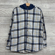 Plaid Button Up Shirt W/ Hood