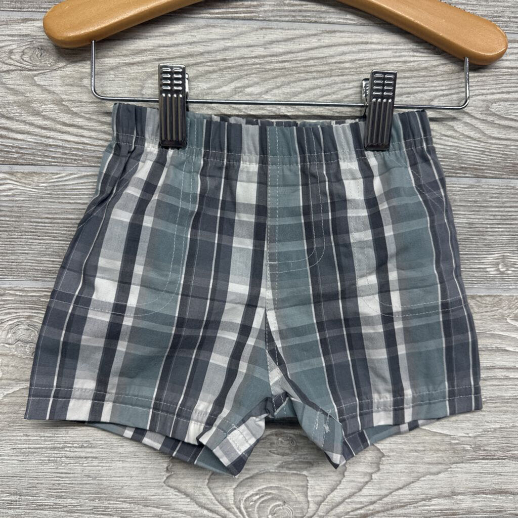 Plaid Pull On Shorts
