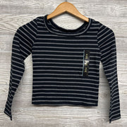 NEW Crop LS Shirt Stripes