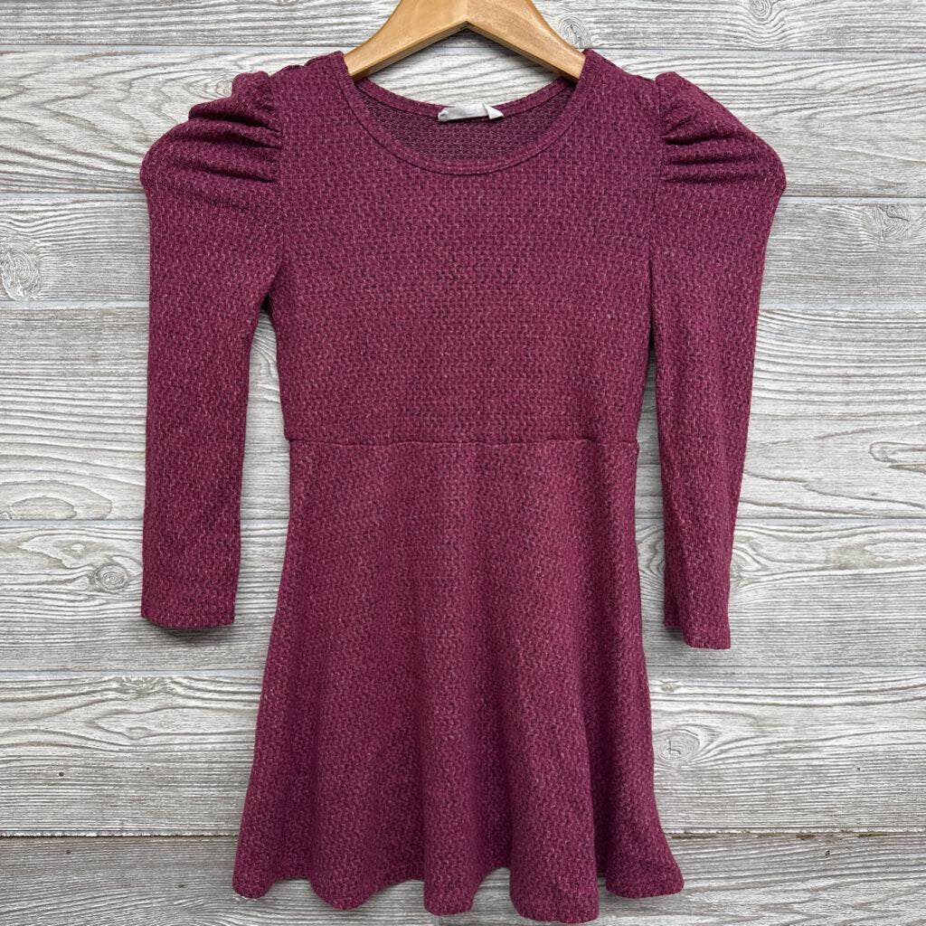 Puff Sleeve Fit & Flare Knit Dress