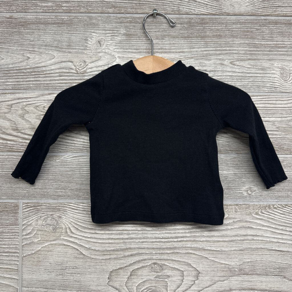 Mock Neck Ribbed Shirt