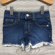 Eyelet Trim Denim Shorts