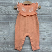 Muslin Jumpsuit Embroidered Flowers