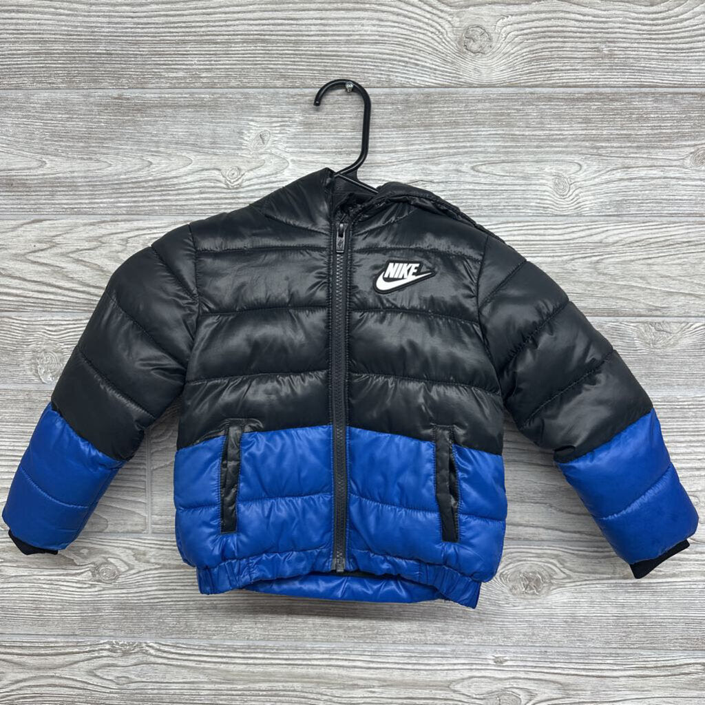 Color Block Puffer Coat