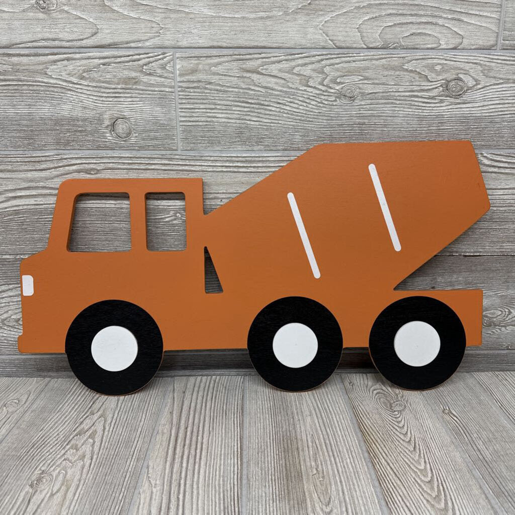 Large Wooden Cement Mixer Wall Sign