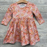 LS Dress Dinosaurs Flowers
