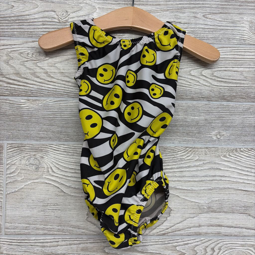 Open Back Leotard Smiley Faces