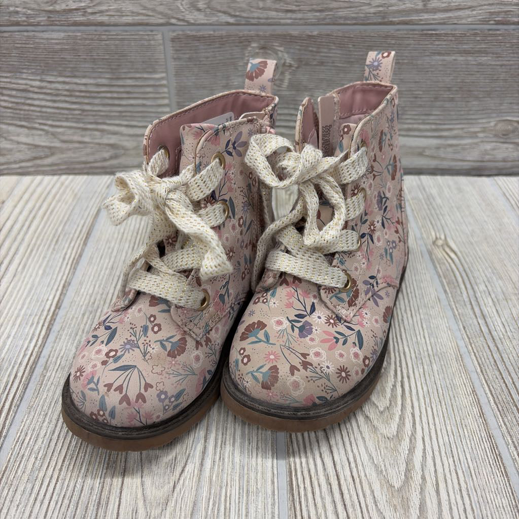 Lace Up Boots Flowers