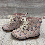 Lace Up Boots Flowers