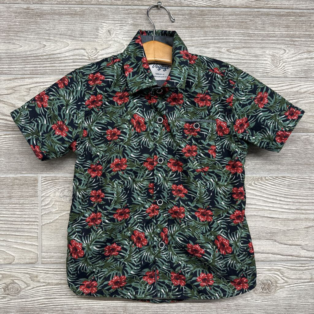 Button Up SS Shirt Flowers
