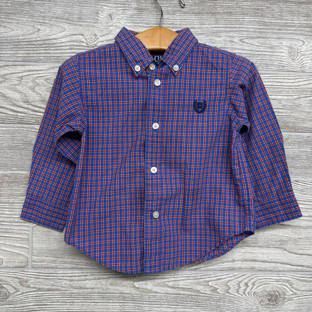 LS Plaid Button Up Dress Shirt