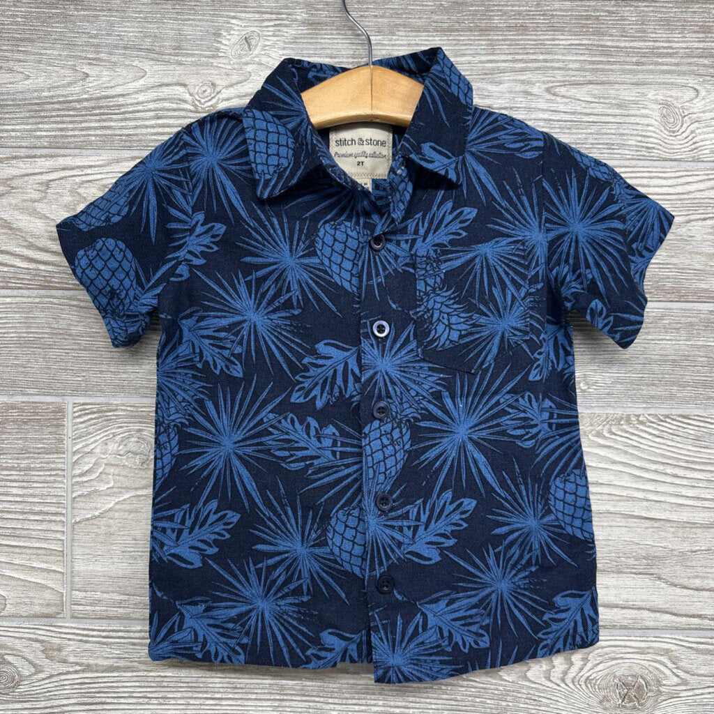 Button Up Shirt & Shorts Pineapples