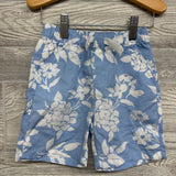 Button Up Shirt & Shorts Flowers Leaves