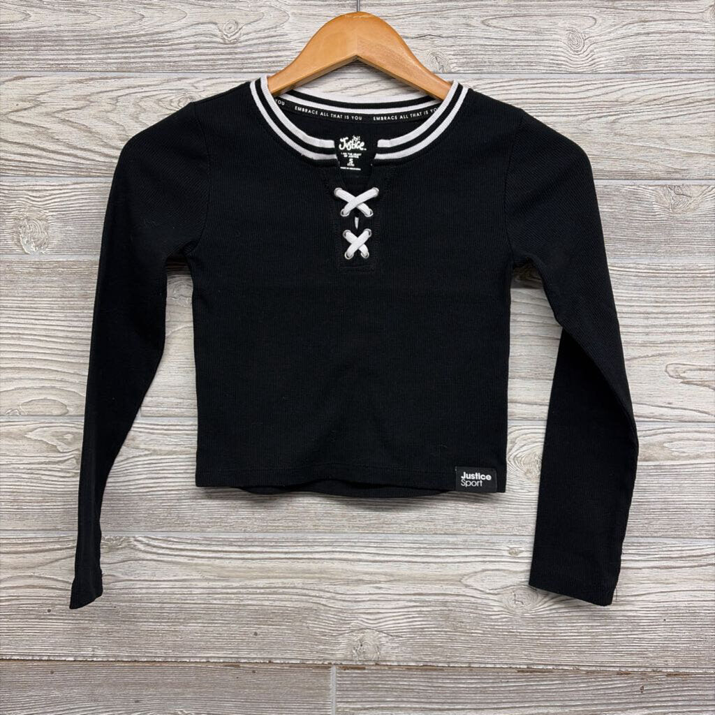 Ribbed LS Shirt V Neck