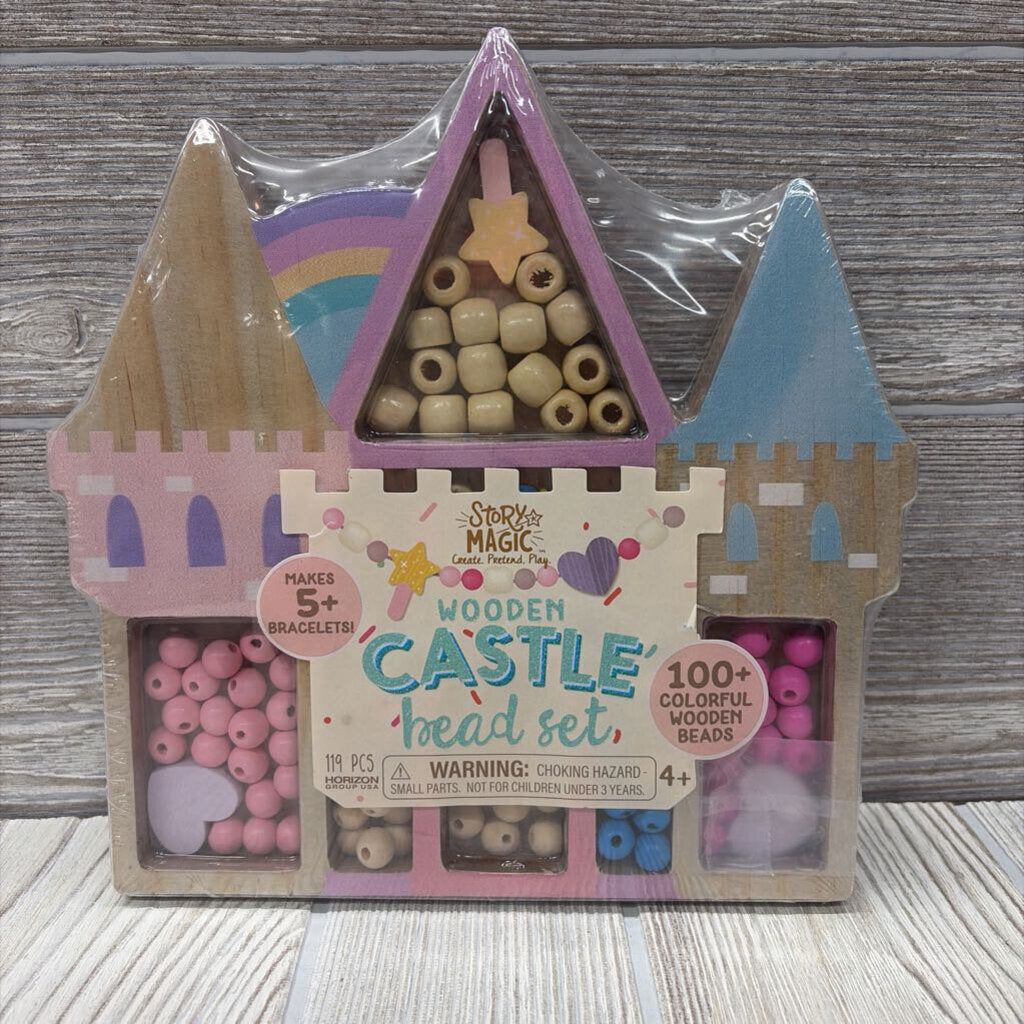 NEW Wooden Castle Bead Set