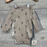 NEW 4 Pk Bodysuits Stars Moons Solid