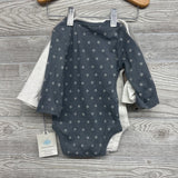 NEW 4 Pk Bodysuits Stars Moons Solid