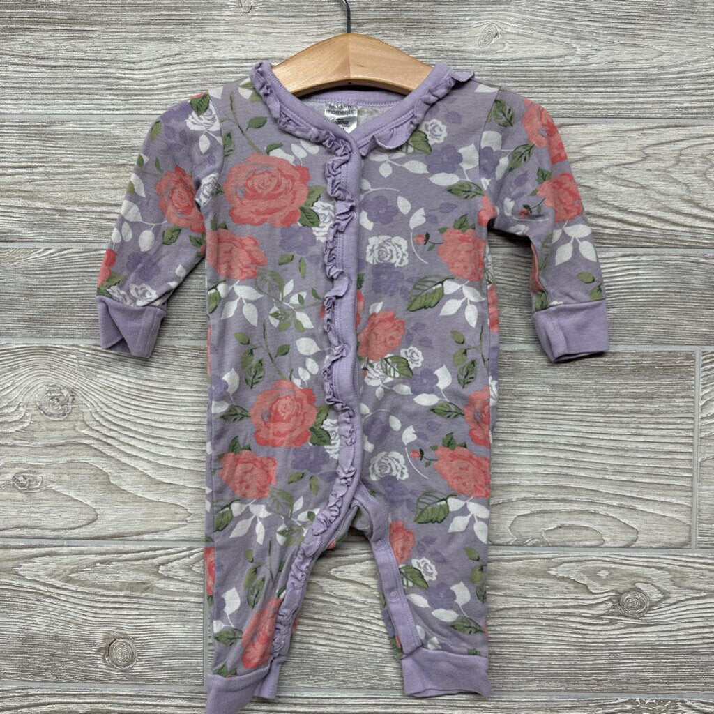 Ruffle Button Up Coverall Flowers