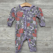 Ruffle Button Up Coverall Flowers