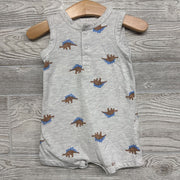Tank Henley Romper Dinosaurs