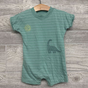 Shorty Romper Stripes Dinosaur