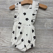 Ribbed Romper Flowers