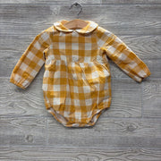 LS Collared Romper Gingham