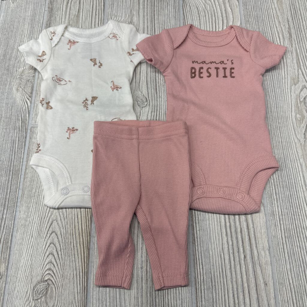 2 Bodysuits & Pants Mama's Bestie Bunnies Preemie