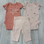 2 Bodysuits & Pants Smiles And Sunshine Dragonflies Preemie