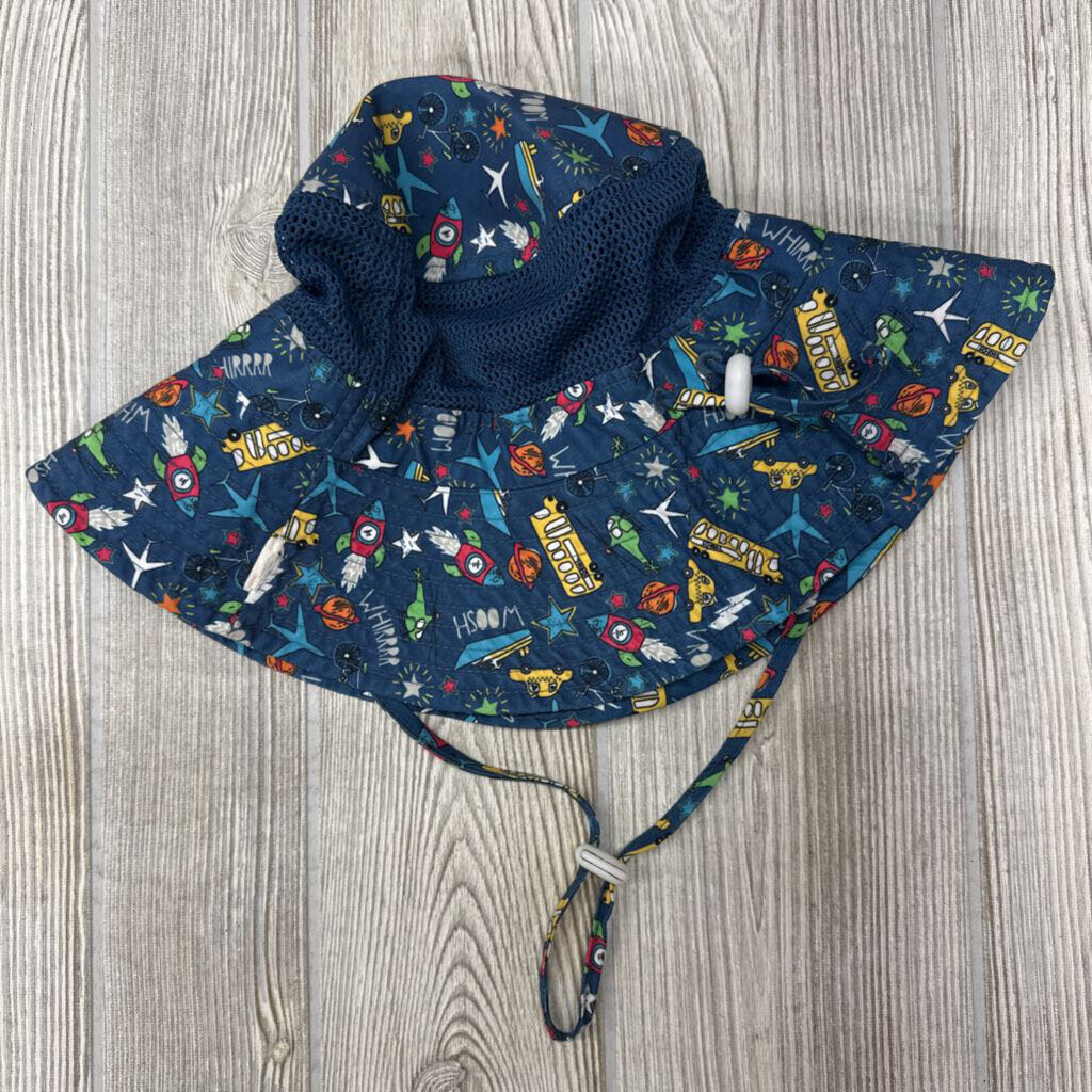 Sun Hat W/ Mesh School Bus, Rocket, Boats