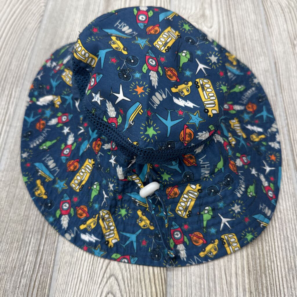 Sun Hat W/ Mesh School Bus, Rocket, Boats