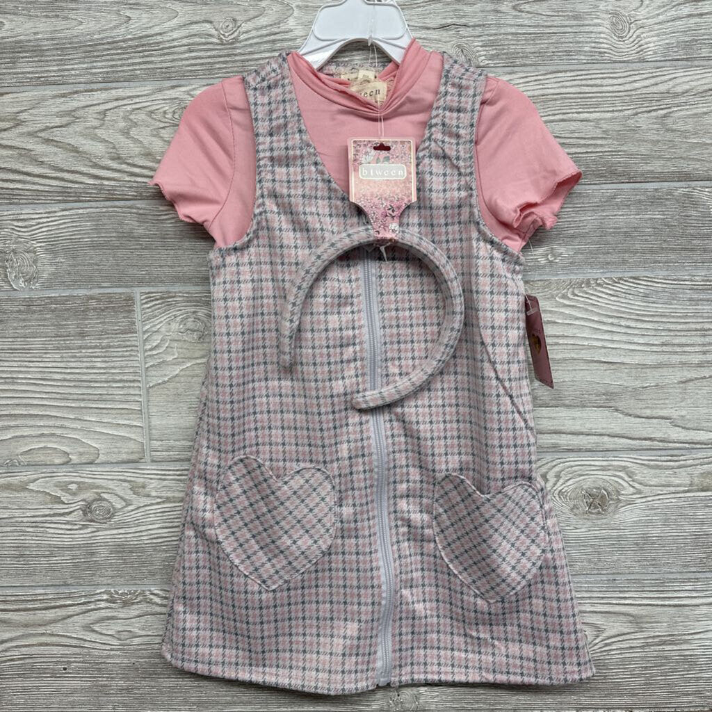 NEW Plaid Zip Up Jumper, Shirt & Headband 4