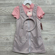 NEW Plaid Zip Up Jumper, Shirt & Headband 4