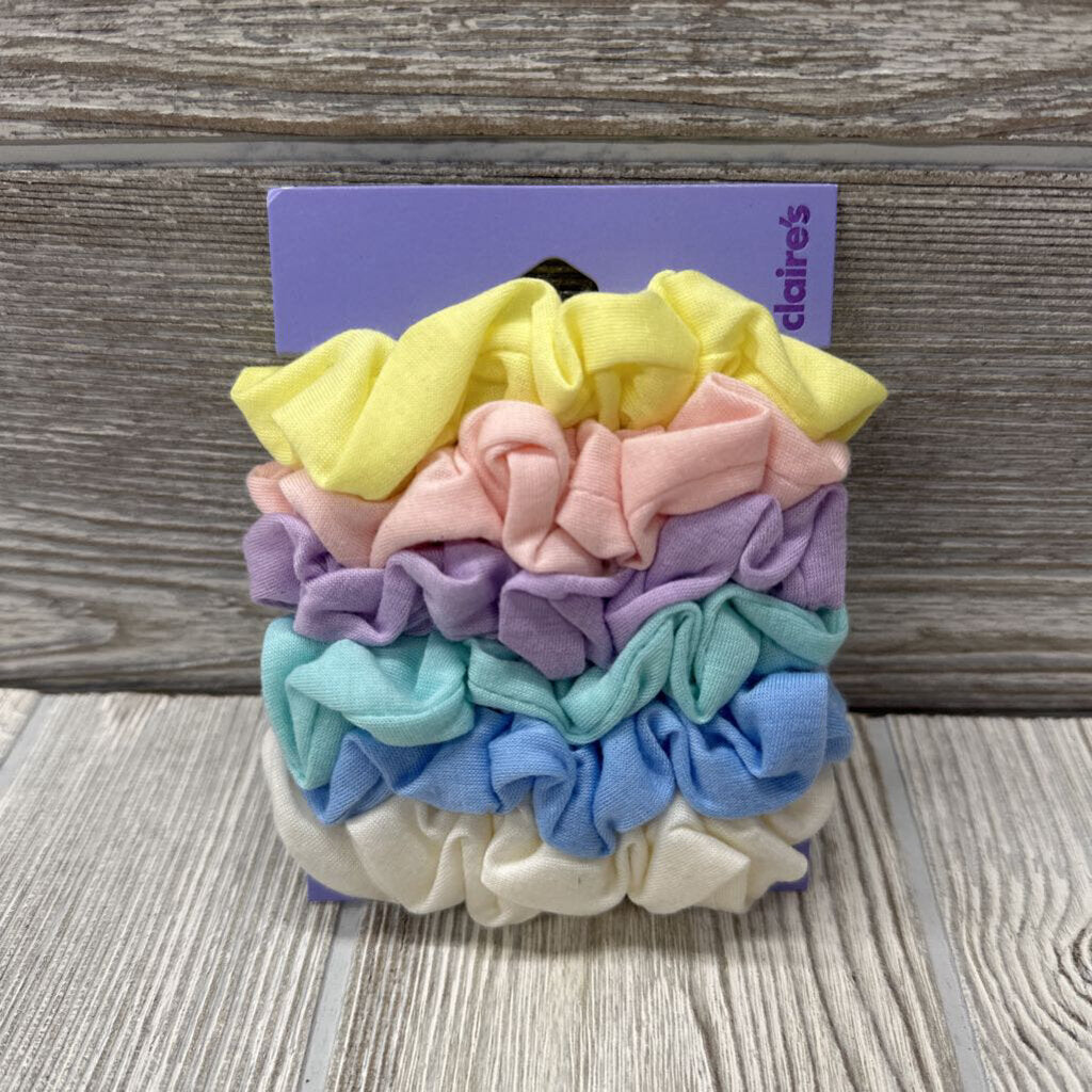 NEW 5 Pk Hair Scrunchies