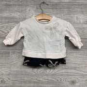 Crewneck Embroidered Bow & Skirt W/ Bows