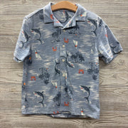 SS Button Up Shirt Island, Whales